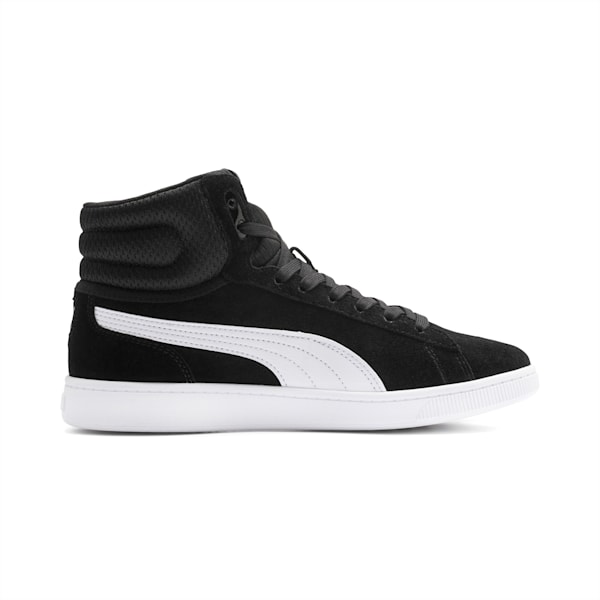 PUMA Vikky v2 Mid Women's Sneakers, Puma Black-White-Silver-Pink, extralarge
