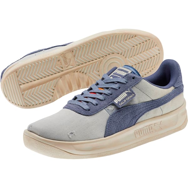 California Dark Vintage Men's Sneakers, Blue Indigo-Birch, extralarge