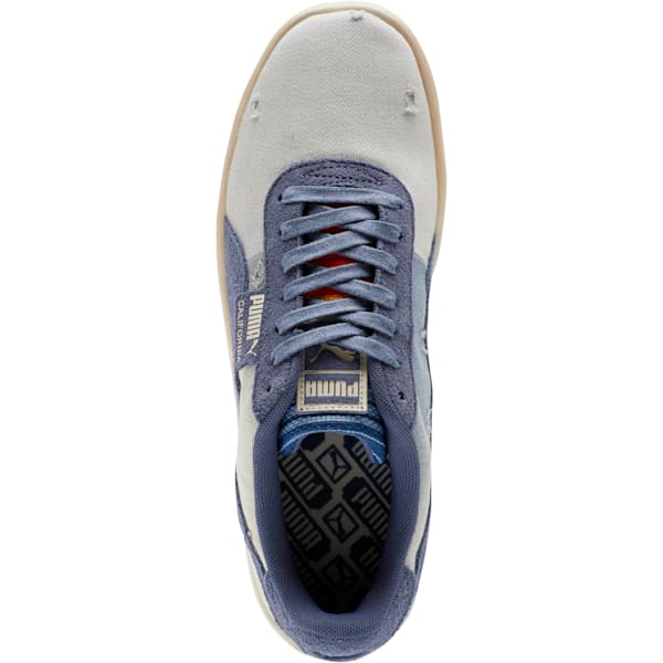 California Dark Vintage Men's Sneakers, Blue Indigo-Birch, extralarge