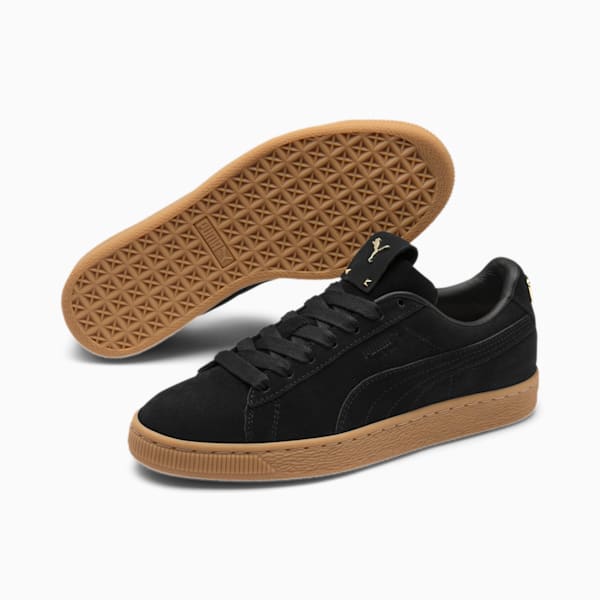 Suede Premium Logo Women's Sneakers, Puma Black, extralarge