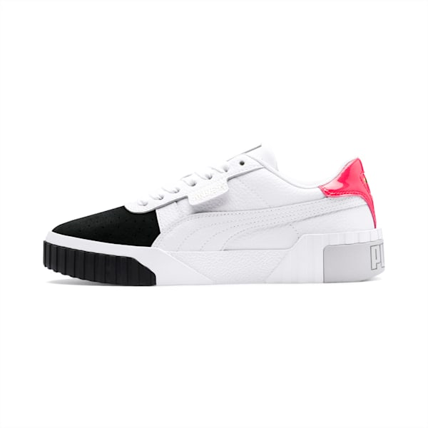 Cali Remix Women's Sneakers, Puma White-Puma Black, extralarge