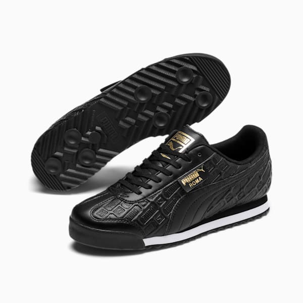 Roma Reinvent Women's Sneakers, Puma Black-Puma Team Gold, extralarge