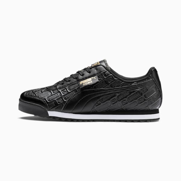 Roma Reinvent Women's Sneakers, Puma Black-Puma Team Gold, extralarge