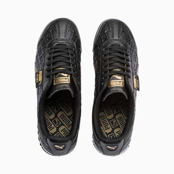 Roma Reinvent Women's Sneakers, Puma Black-Puma Team Gold, extralarge