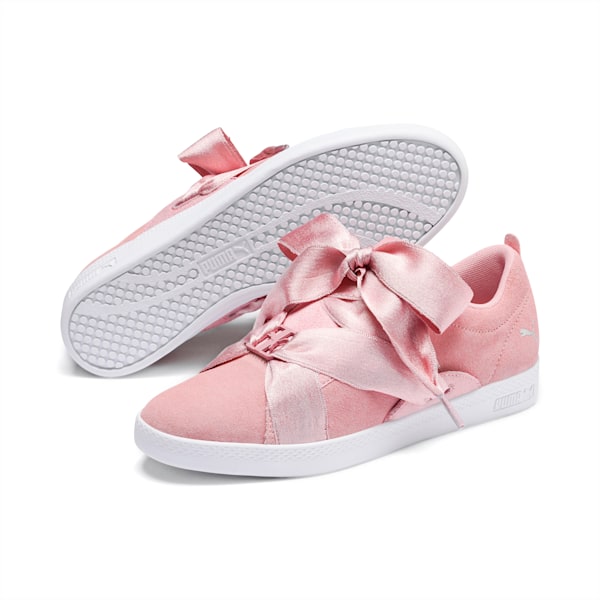PUMA Smash Astral Buckle Women’s Sneakers, Bridal Rose-Silver-White, extralarge