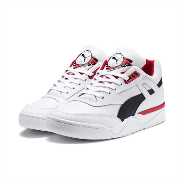 Palace Guard  Basketball Shoes, Puma White-Puma Black-High Risk Red, extralarge-IND