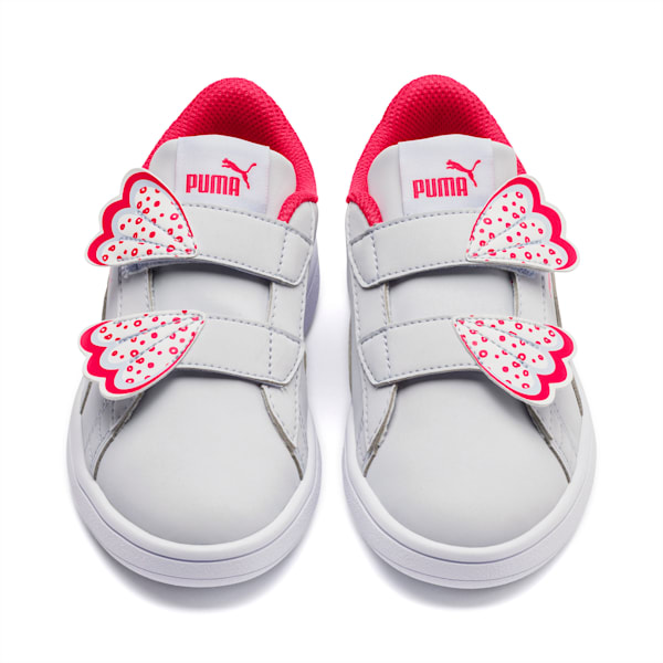 Puma Smash v2 Butterfly Little Kids' Shoes, Heather-Nrgy Rose-Puma White, extralarge