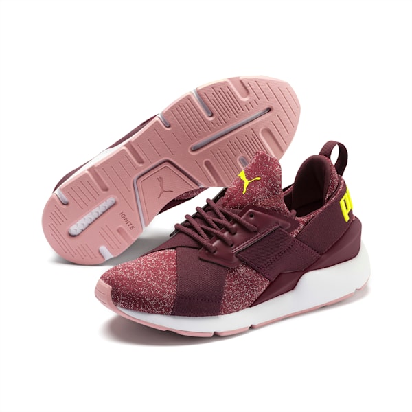 Muse Shift Sneakers JR, Vineyard Wine-Yellow Alert, extralarge