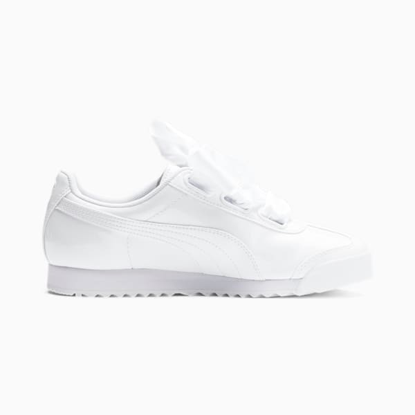 Roma Heart Patent Women's Sneakers, Puma White-Puma Team Gold, extralarge