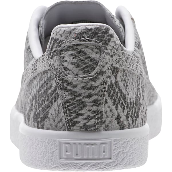 Clyde Reptile Women’s Sneakers, Puma White-Puma Black-Metallic Gold, extralarge