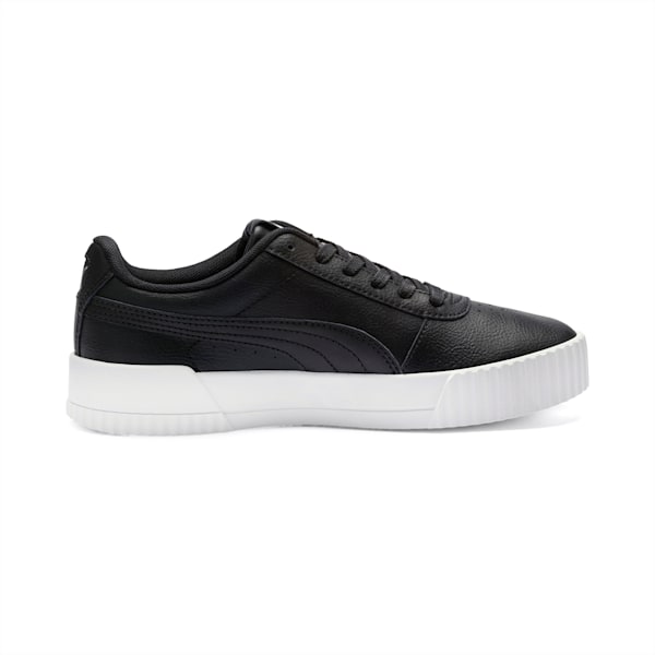 Carina Leather SoftFoam Women's Sneakers, Puma Black-Puma White-Puma Silver, extralarge-AUS