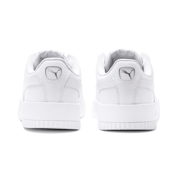 Tenis para mujer Carina Leather, Puma White-Puma White-Puma Silver, extralarge