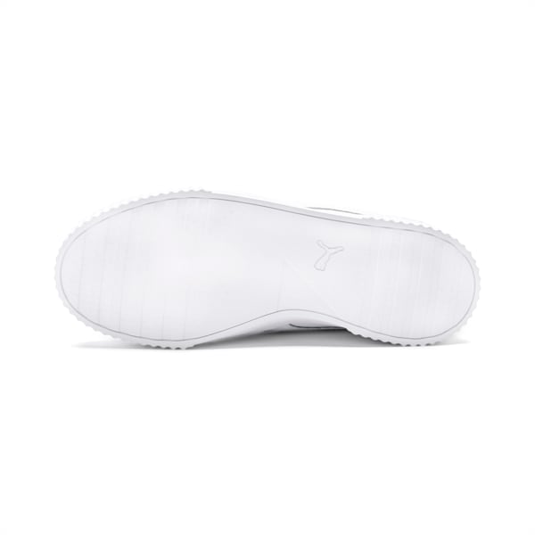 Carina Leather SoftFoam Women's Sneakers, Puma White-Puma White-Puma Silver, extralarge-AUS