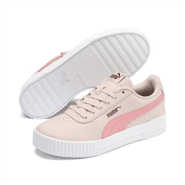 Carina Leather SoftFoam Women's Sneakers, Pastel Parchment-Bridal Rose, extralarge-IND