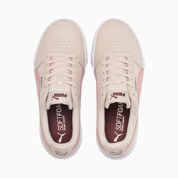 Carina Leather SoftFoam Women's Sneakers, Pastel Parchment-Bridal Rose, extralarge-IND