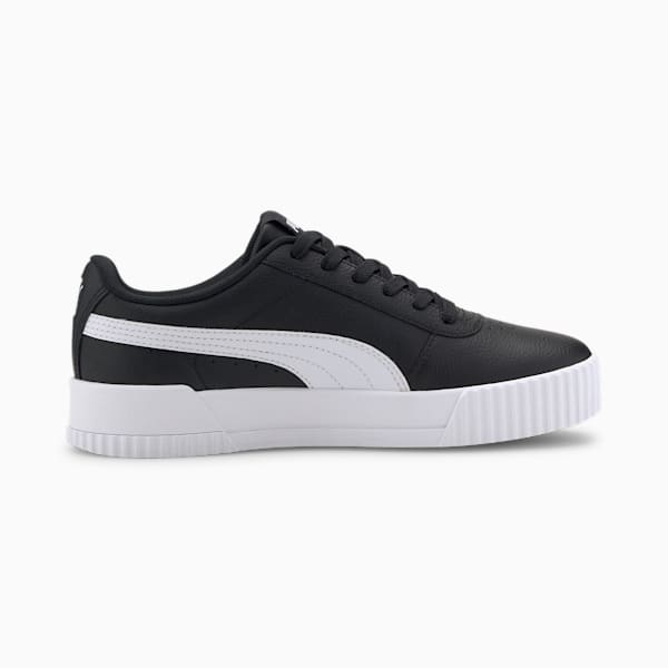Carina Leather Women's Trainers, Puma Black-Puma White-Puma White, extralarge-GBR