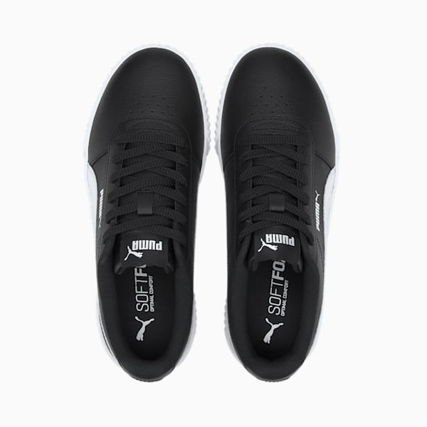 Carina Leather Women's Trainers, Puma Black-Puma White-Puma White, extralarge-GBR