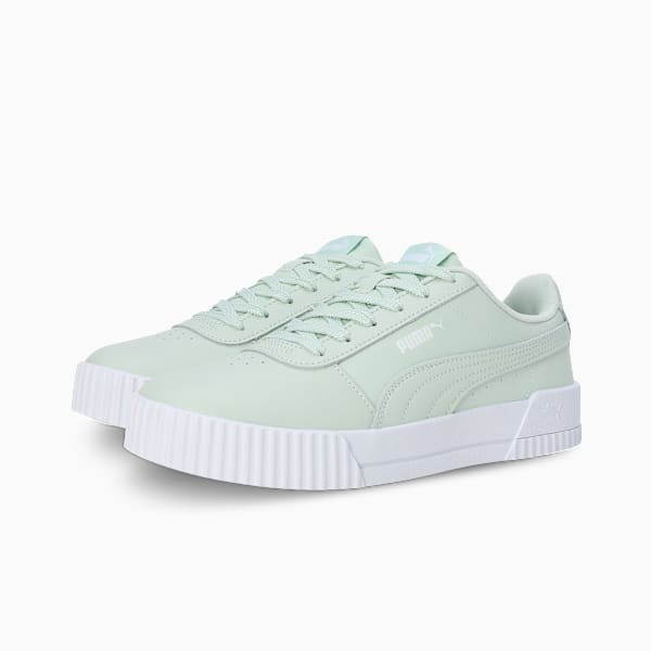 Carina Leather SoftFoam Women's Sneakers, Bok Choy-Puma White, extralarge-IND