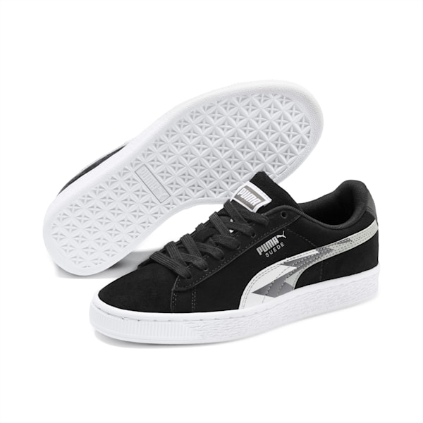 Suede Classic Lightning Sneakers JR, Puma Black-Dark Shadow, extralarge