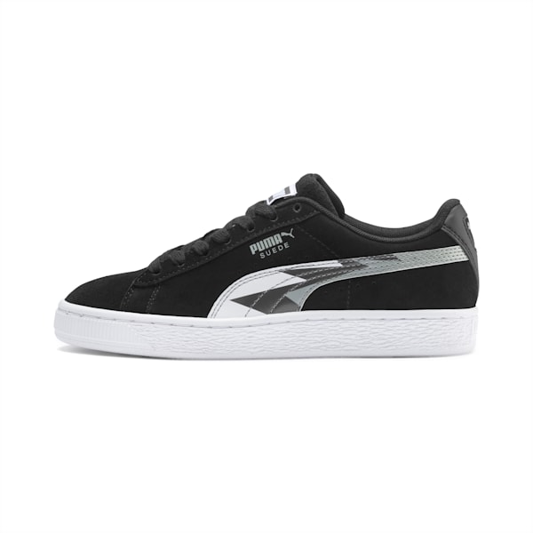 Suede Classic Lightning Sneakers JR, Puma Black-Dark Shadow, extralarge