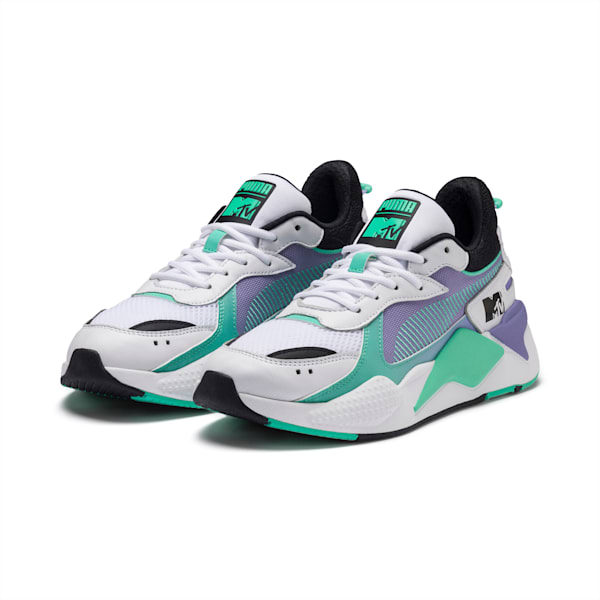 RS-X Tracks MTV Gradient Blaze Sneakers, Puma White-Sweet Lavender, extralarge