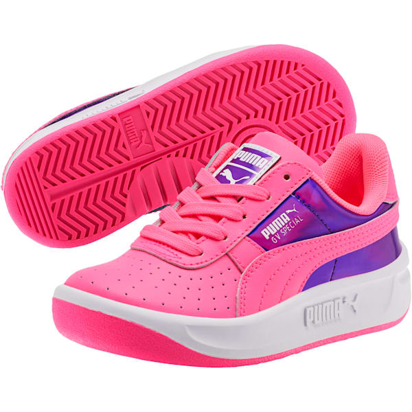 GV Special Mirror Metal Little Kids' Shoes, KNOCKOUT PINK-Puma White, extralarge