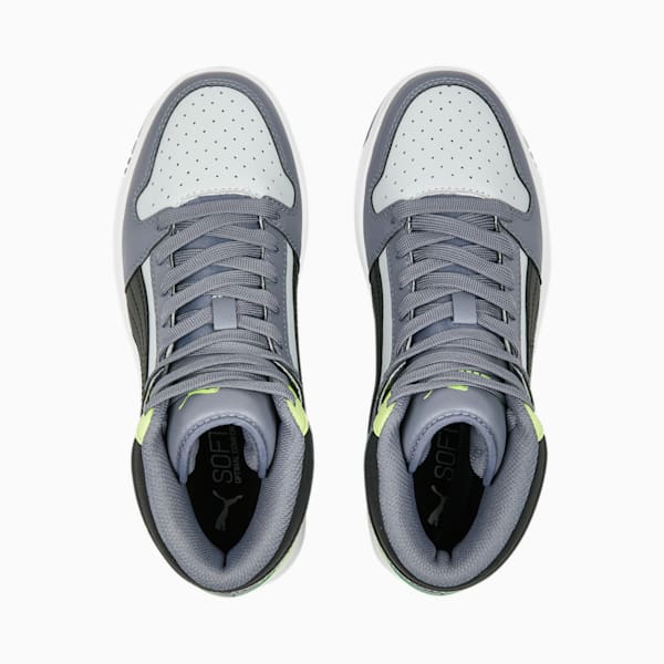 Rebound Lay-Up SL Kid's Shoes, Gray Tile-PUMA Black-Platinum Gray-Lily Pad, extralarge-IND
