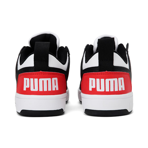 Rebound LayUp Lo Sneakers JR, Puma White-Puma Black-Red, extralarge-IND