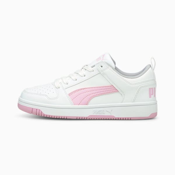 Tenis Adolescentes Rebound Lay-Up Lo, Puma White-Pink Lady, extralarge