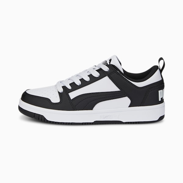 PUMA Rebound LayUp Lo Sneakers Big Kids, Puma White-Puma Black, extralarge