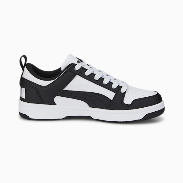 PUMA Rebound LayUp Lo Sneakers Big Kids, Puma White-Puma Black, extralarge