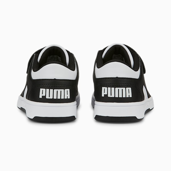 PUMA Rebound LayUp Lo Little Kids' Shoes, Puma White-Puma Black, extralarge