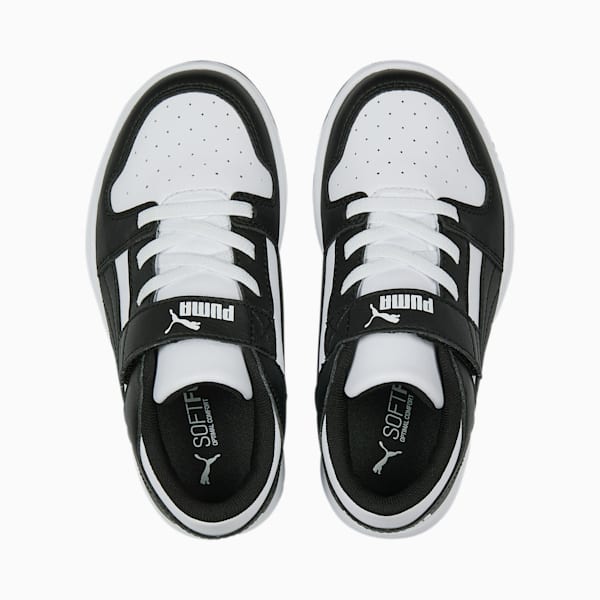 PUMA Rebound LayUp Lo Little Kids' Shoes, Puma White-Puma Black