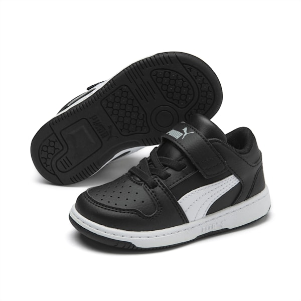 PUMA Rebound LayUp Lo Toddler Shoes, Puma Black-Puma White-High Rise, extralarge