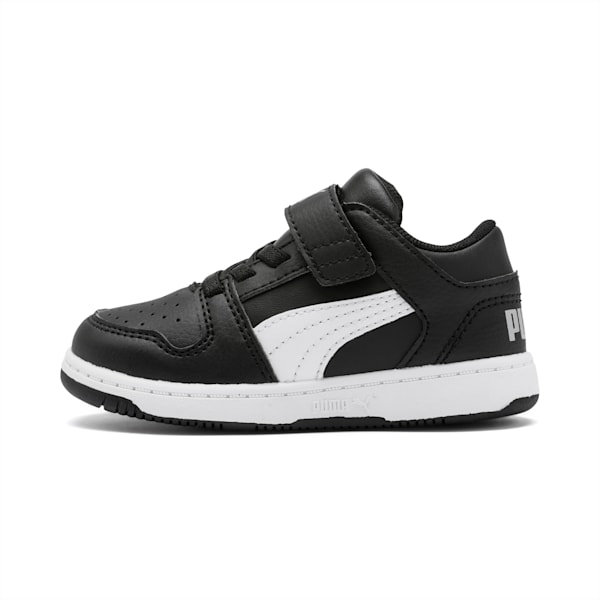 PUMA Rebound LayUp Lo Toddler Shoes, Puma Black-Puma White-High Rise, extralarge