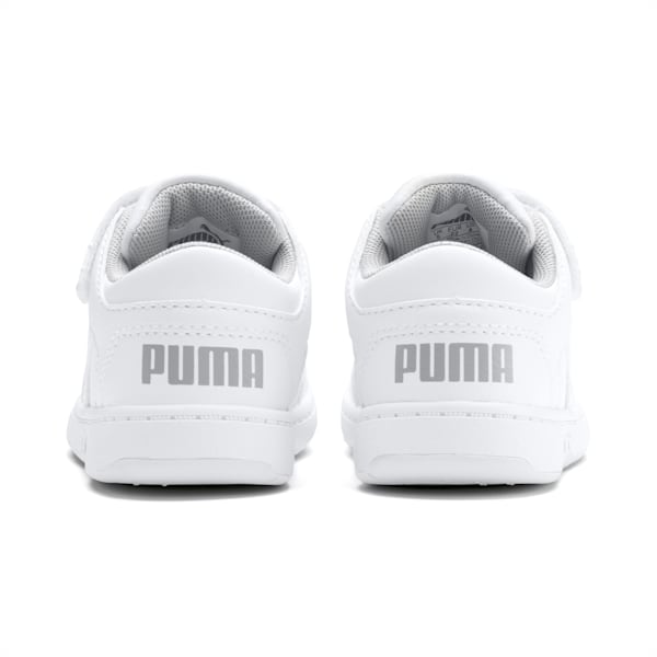 Tenis Bebé Rebound Layup Lo, Puma White-High Rise, extralarge