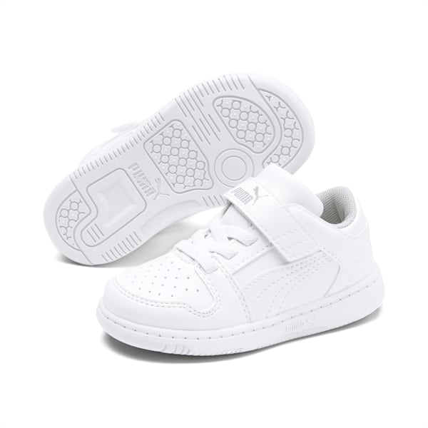 PUMA Rebound LayUp Lo Toddler Shoes, Puma White-High Rise, extralarge
