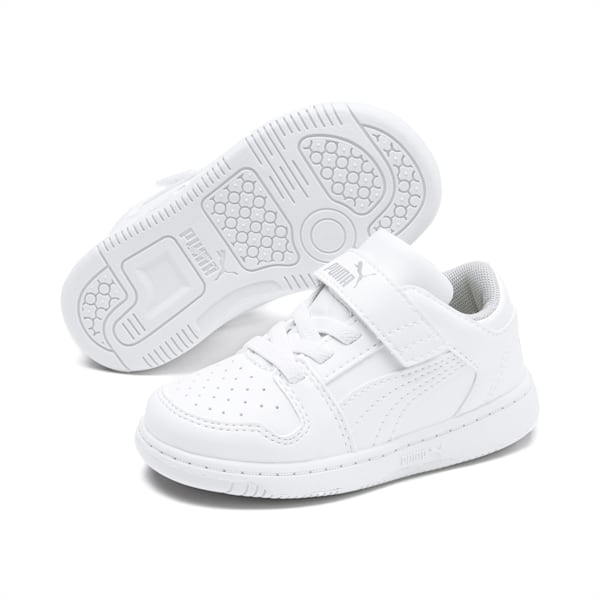 Tenis Bebé Rebound Layup Lo, Puma White-High Rise, extralarge