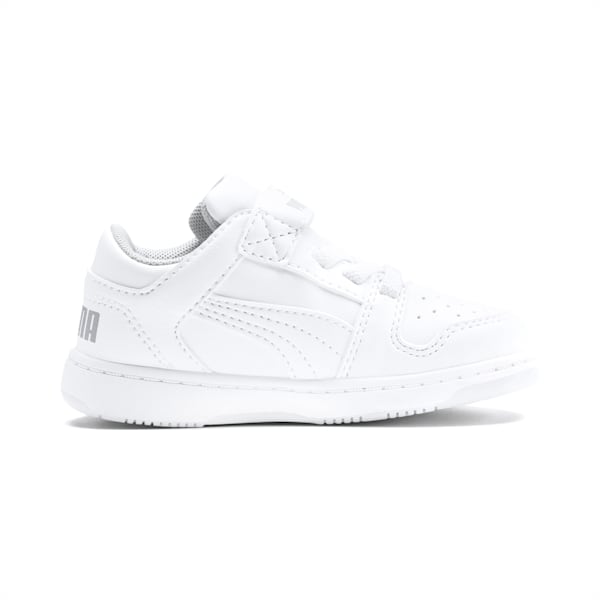 Tenis Bebé Rebound Layup Lo, Puma White-High Rise, extralarge