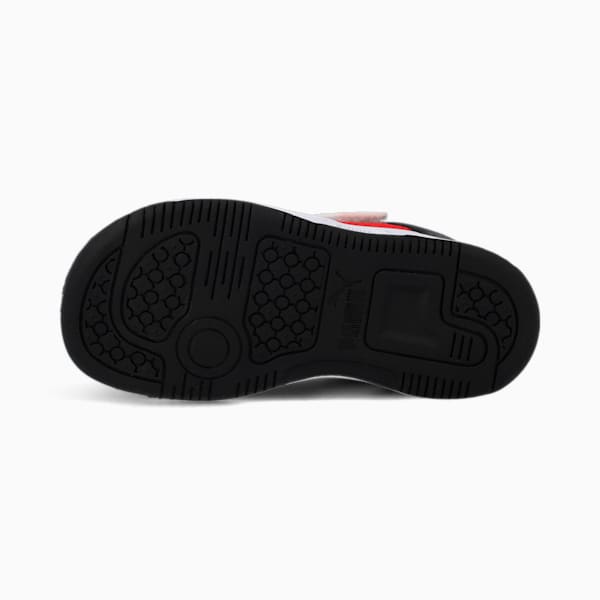 Rebound Layup Lo Babies' Trainers, Puma White-High Risk Red-Puma Black