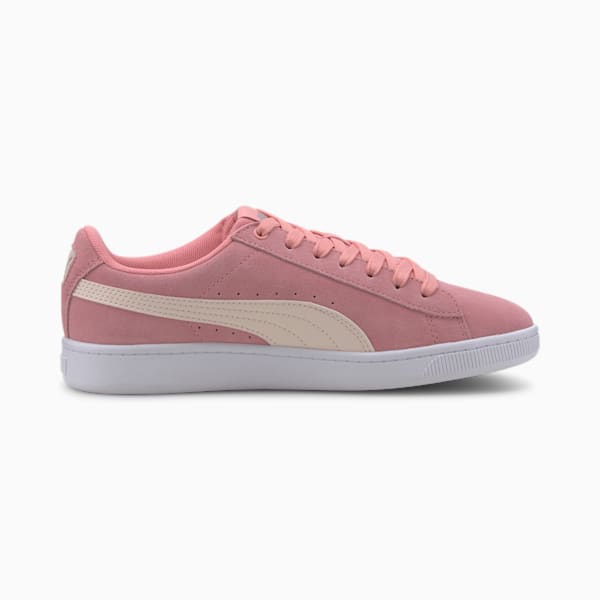 PUMA Vikky v2 Suede Sneakers Big Kids, Peony-Rosewater-Puma Silver-Puma White, extralarge