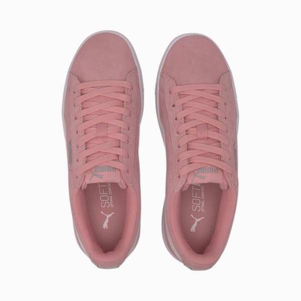 PUMA Vikky v2 Suede Sneakers Big Kids, Peony-Rosewater-Puma Silver-Puma White, extralarge