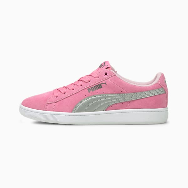 PUMA Vikky v2 Suede Sneakers Big Kids, Sachet Pink-Puma Silver-CASTLEROCK-Pink Lady, extralarge