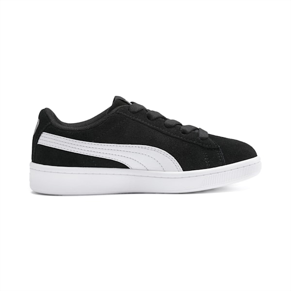 PUMA Vikky v2 Suede Little Kids' Shoes, Puma Black-Puma White-Puma Silver, extralarge