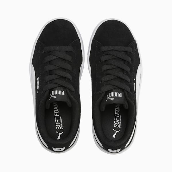 PUMA Vikky v2 Suede Little Kids' Shoes, Puma Black-Puma White-Puma Silver, extralarge