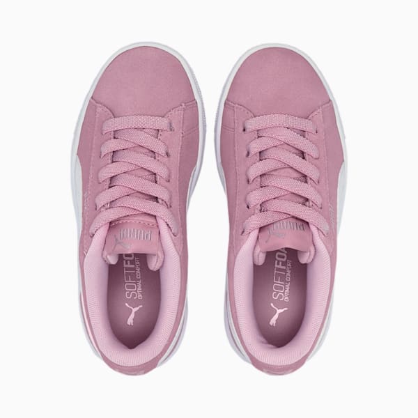 PUMA Vikky v2 Suede Little Kids' Shoes, Pale Pink-Puma White-Puma Silver, extralarge