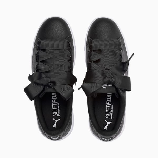 PUMA Vikky v2 Ribbon Sneakers JR, Puma Black-Puma Silver-Puma White, extralarge