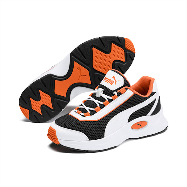 Nucleus Youth Shoes, Puma White-Jaffa Orange, extralarge-IND