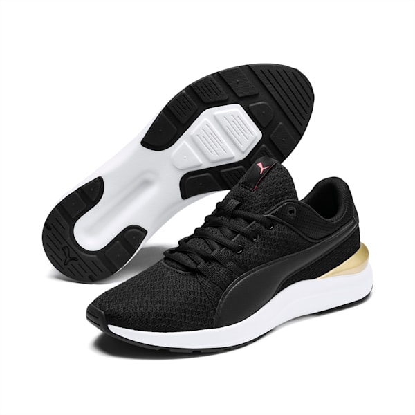 Adela Core Women’s Sneakers, Puma Black-Puma Team Gold, extralarge