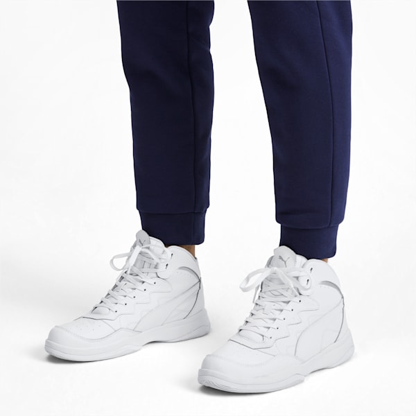 RB Play-Off Shoes, Puma White-High Rise-Puma Silver, extralarge-IND